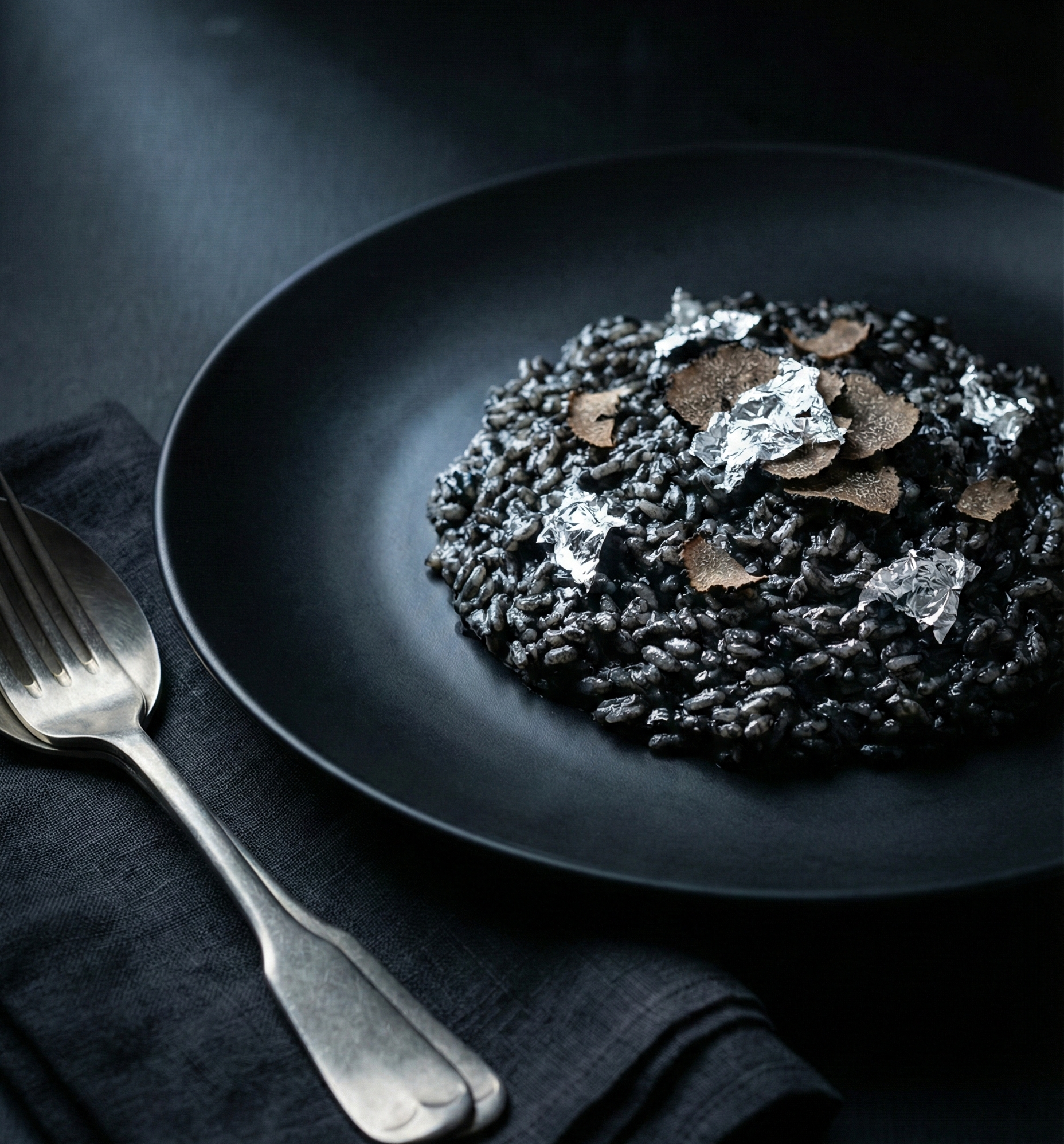 Impiattamento elegante con dettagli in argento